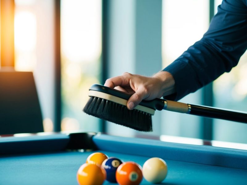 hot to brush pool table properly