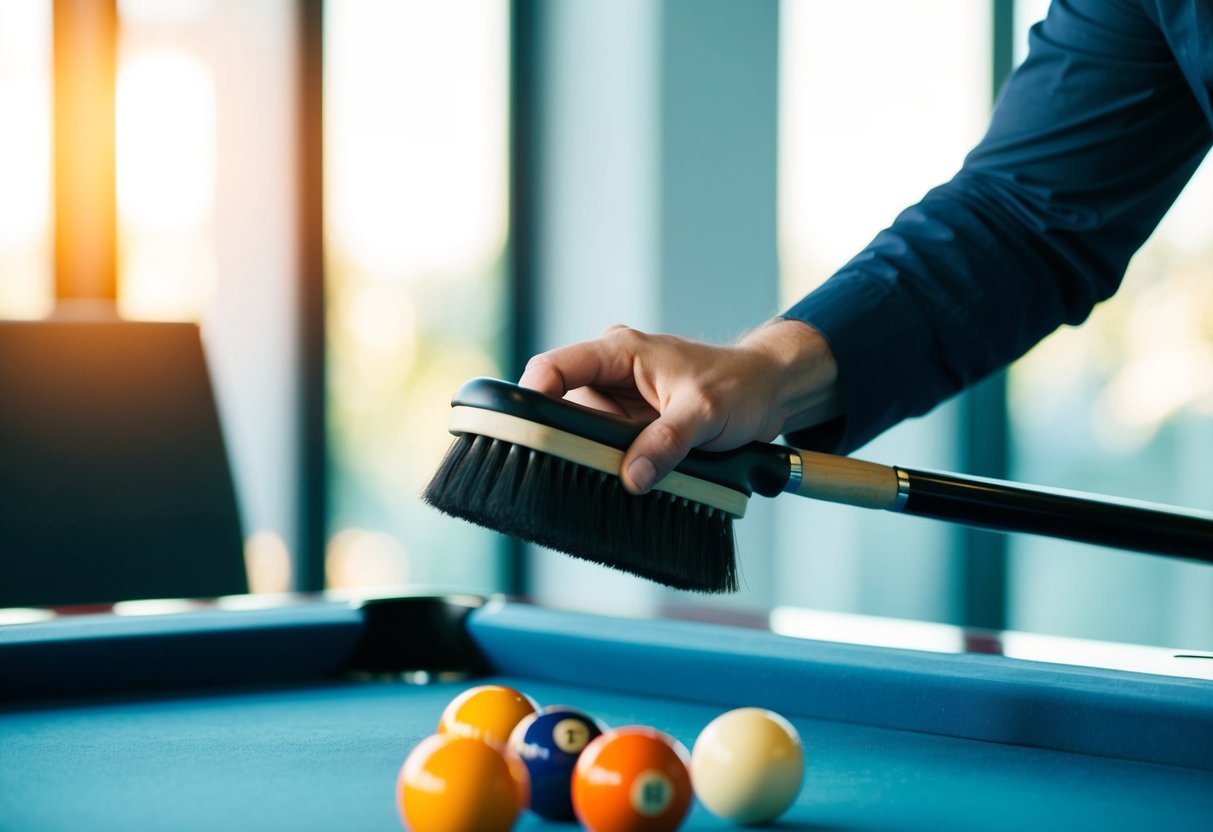 hot to brush pool table properly