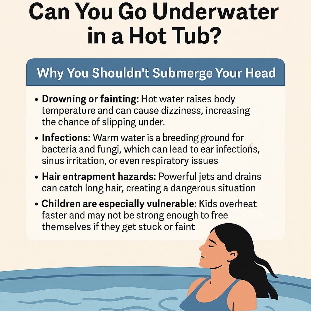 reasons why you shouldn't go underwater in a hot tub?