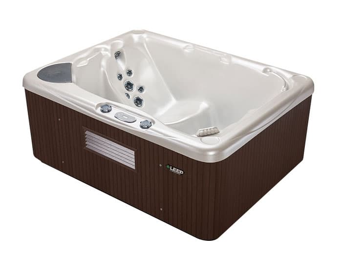 Beachcomber 510 Leep on angle one of the two person hot tubs we have in stock