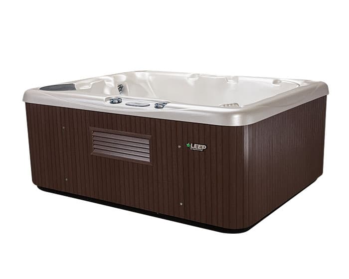 Plug-n-play hot tub is our model 510 Leep from Beachcomber