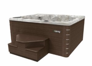 Model-710-beachcomber with steps to four seater hot tub