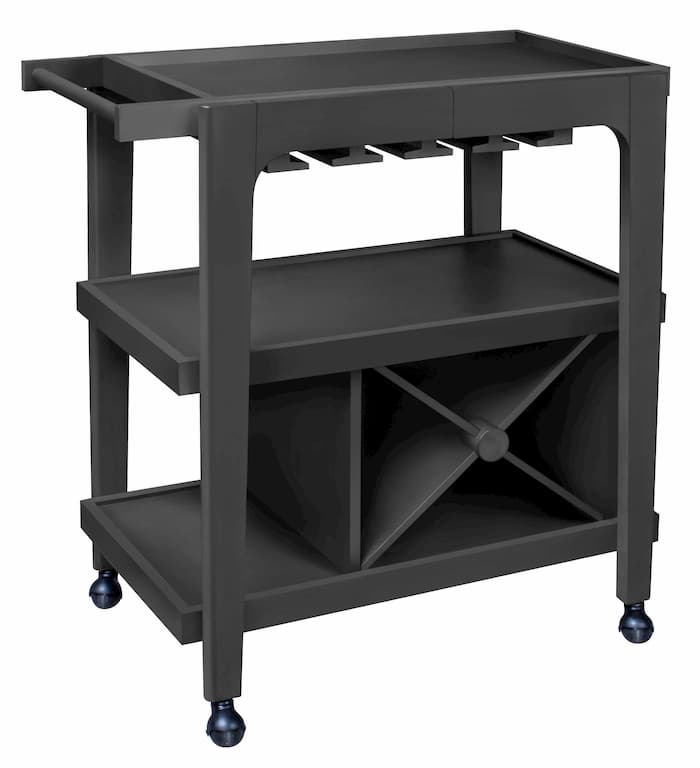 Graphite emory bar trolley to set up your home bar