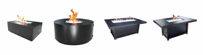 A selection of patio fire pits