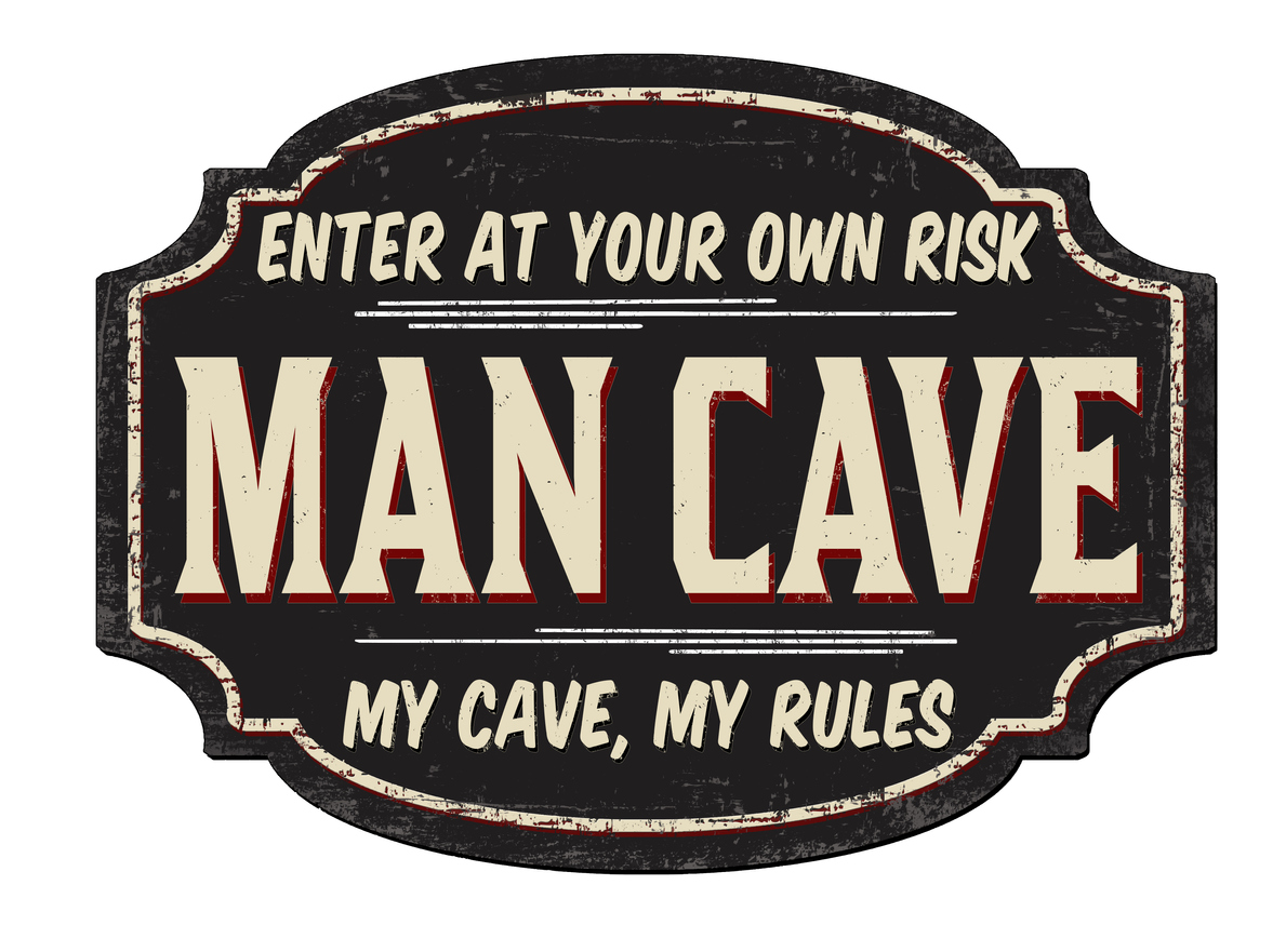 man cave games sign