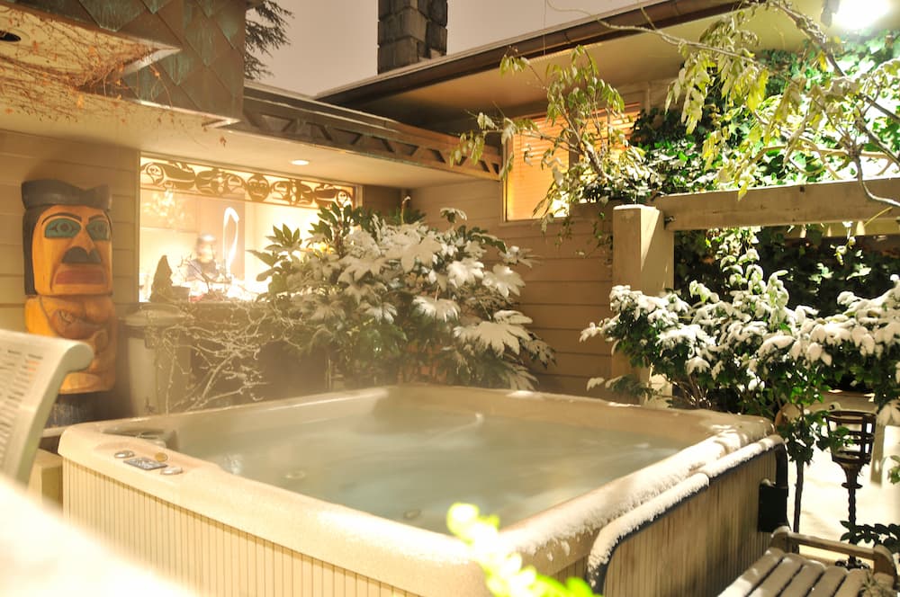 this hot tub seem like it would add value to your house because it's a snowy climate and well positioned in a nook in the backyard