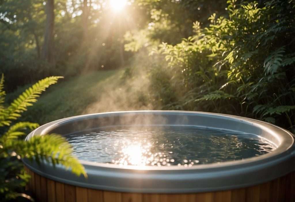 using a hot tub in the summer
