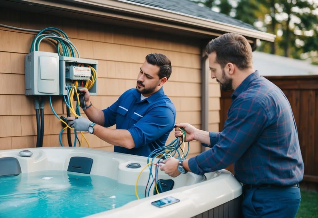 whitby spa professionals installing a BeACHCOMBER