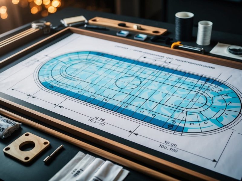 Blurprint of constructing a shuffleboard