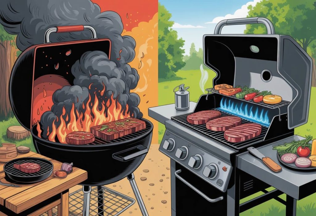 charcoal and propane bbq