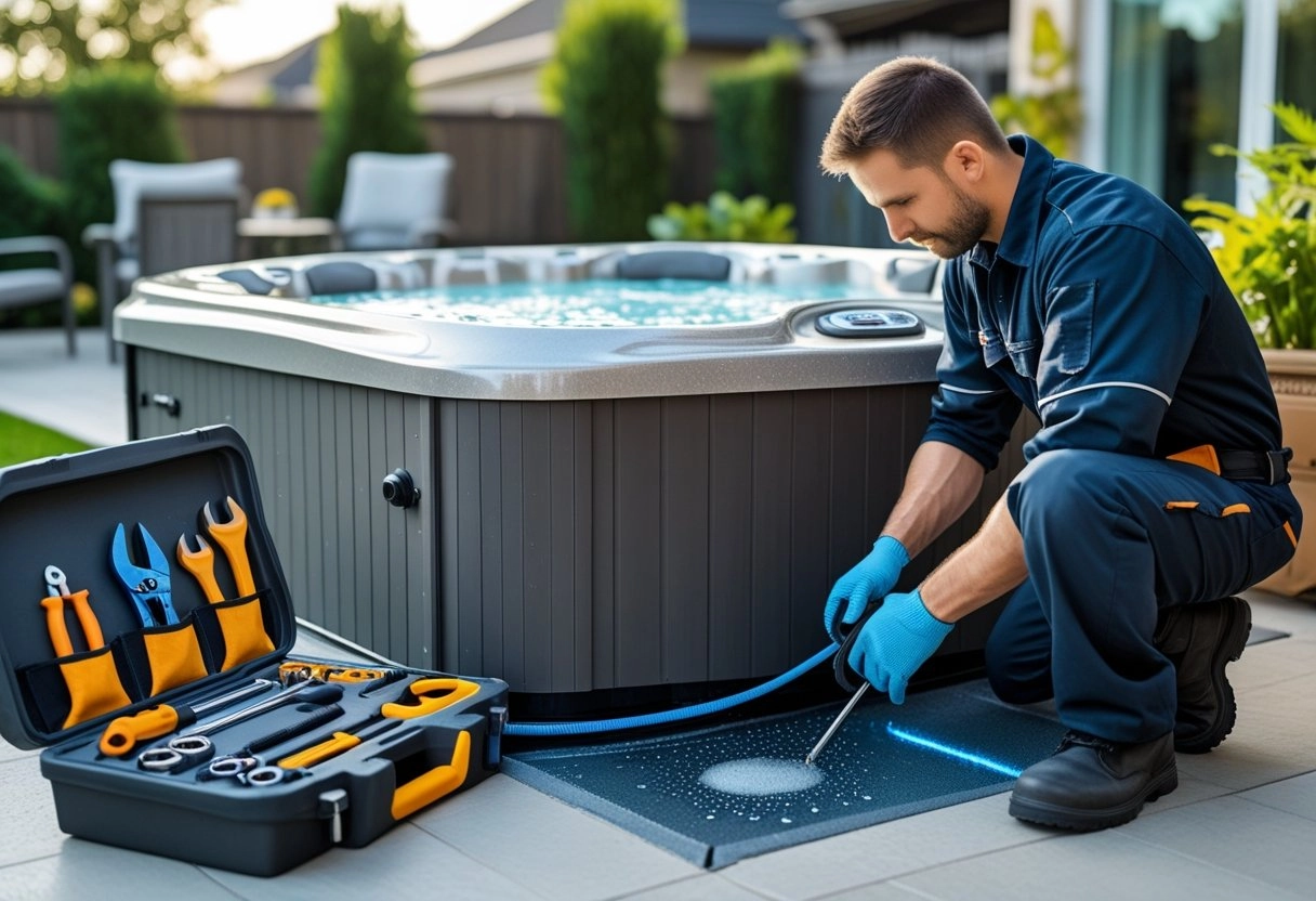 hot tub leak repair hot tub leaking from bottom how to fix a hot tub leak how to find leak in hot tub hot tub losing water